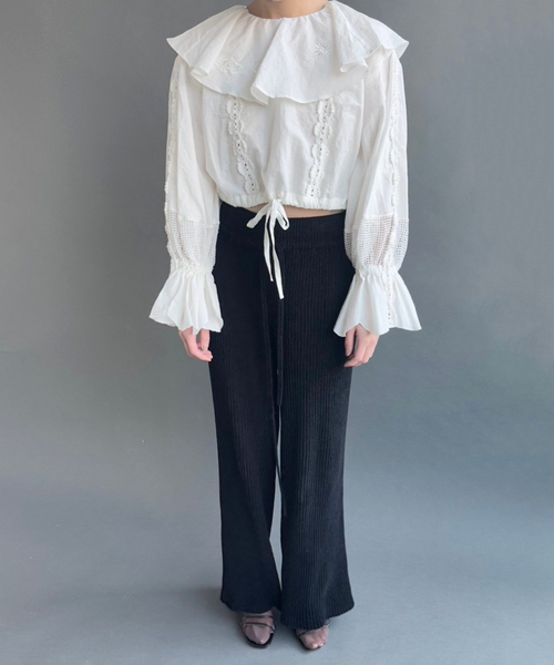 EDIT. FOR LULU(エディットフォールル)の「【DECO dequis 1985/デコ・デ・ピュイ】HEMP COTTON CROPPED SHIRTS(シャツ/ブラウス・レディース・ホワイト・FREE)」の5枚目の写真