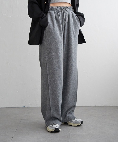 notch.（ノッチ）の「【sweet web掲載】カーブスウェットパンツ（スウェットパンツ・レディース・ライトグレー/チャコール/グレー/ブラック・M/TM）」の3枚目の写真