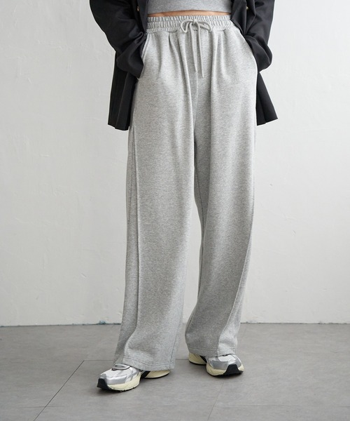 notch.（ノッチ）の「【sweet web掲載】カーブスウェットパンツ（スウェットパンツ・レディース・ライトグレー/チャコール/グレー/ブラック・M/TM）」の2枚目の写真
