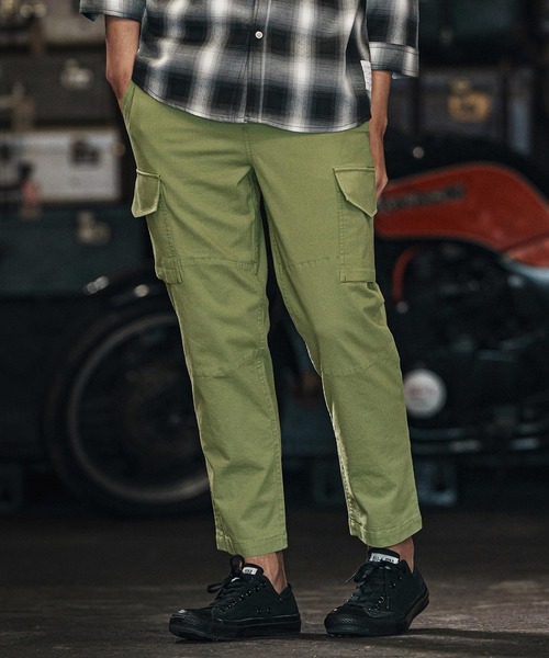 wjk reluxe(ダブルジェーケーリラックス)の「mp13265-ripstop cargo easy pants カーゴパンツ(カーゴパンツ・メンズ・ブラック/ホワイト/ライトカーキ・S/M/L)」の4枚目の写真