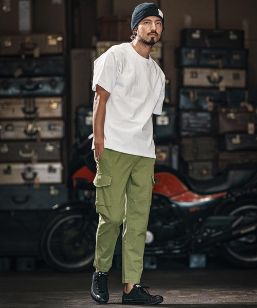 wjk reluxe(ダブルジェーケーリラックス)の「mp13265-ripstop cargo easy pants カーゴパンツ(カーゴパンツ・メンズ・ブラック/ホワイト/ライトカーキ・S/M/L)」の7枚目の写真