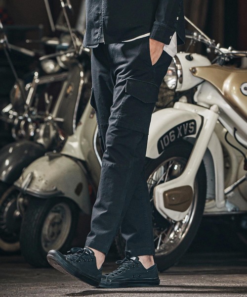 wjk reluxe(ダブルジェーケーリラックス)の「mp13265-ripstop cargo easy pants カーゴパンツ(カーゴパンツ・メンズ・ブラック/ホワイト/ライトカーキ・S/M/L)」の8枚目の写真