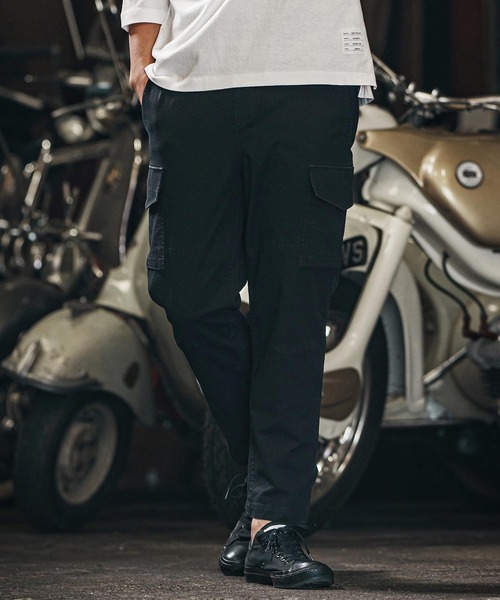 wjk reluxe(ダブルジェーケーリラックス)の「mp13265-ripstop cargo easy pants カーゴパンツ(カーゴパンツ・メンズ・ブラック/ホワイト/ライトカーキ・S/M/L)」の9枚目の写真