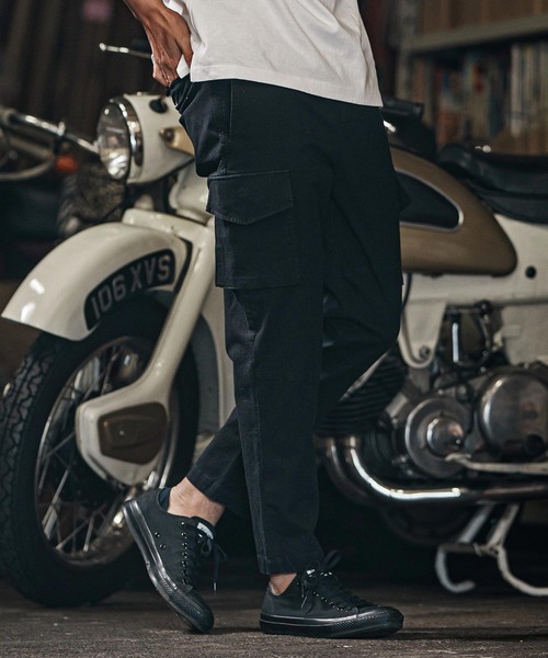 wjk reluxe(ダブルジェーケーリラックス)の「mp13265-ripstop cargo easy pants カーゴパンツ(カーゴパンツ・メンズ・ブラック/ホワイト/ライトカーキ・S/M/L)」の10枚目の写真