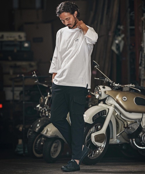 wjk reluxe(ダブルジェーケーリラックス)の「mp13265-ripstop cargo easy pants カーゴパンツ(カーゴパンツ・メンズ・ブラック/ホワイト/ライトカーキ・S/M/L)」の12枚目の写真