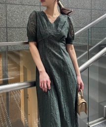 aity（アイティ）の「ヴィンテージフラワーレースVネックドレス 結婚式 二次会 成人式 同窓会 パーティードレス オケージョンドレス お呼ばれワンピース（ドレス）」