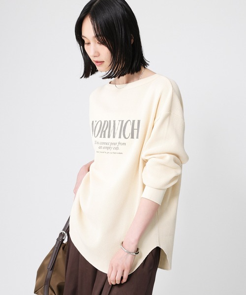 「81BRANCA」「別注」2way waffle T レディース セール】【81BRANCA】＜別注＞2way waffle T（その他トップス