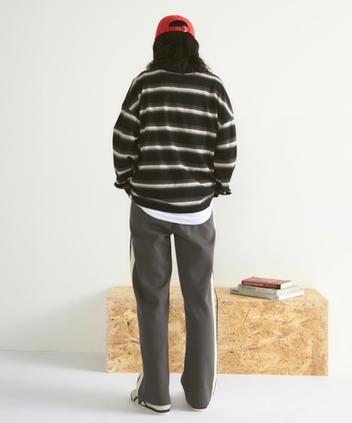 MERLOT(メルロー)の「マルチボーダーラガーシャツ(ポロシャツ・レディース・オフホワイト/ブラック・FREE)」の14枚目の写真