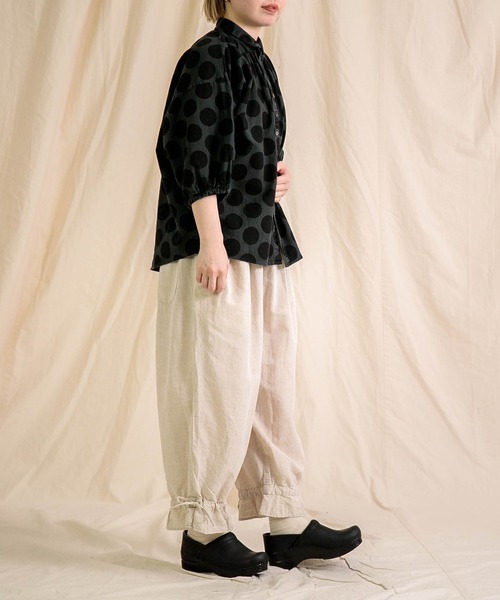 Brocante（ブロカント）の「[Brocante / ブロカント] 綿麻キャンバス ヴロンパンツ（その他パンツ・レディース・アイボリー/ブラック・2）」の9枚目の写真