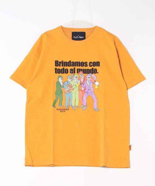 チャイハネ（チャイハネ）の「【チャイハネ】YOKOHAMA BEER×grn×Amina ドリベラメンズTシャツ（Tシャツ/カットソー・メンズ・ブラック/ホワイト/イエロー・XL/L）」の3枚目の写真