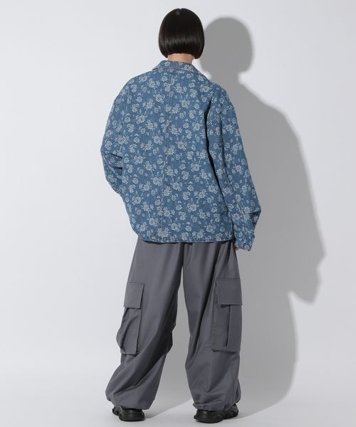 Anui(アニュイ)の「【UNISEX】フラワージャガードデニムジャケット(テーラードジャケット・レディース・ブルー/ブラック・MEDIUM)」の19枚目の写真
