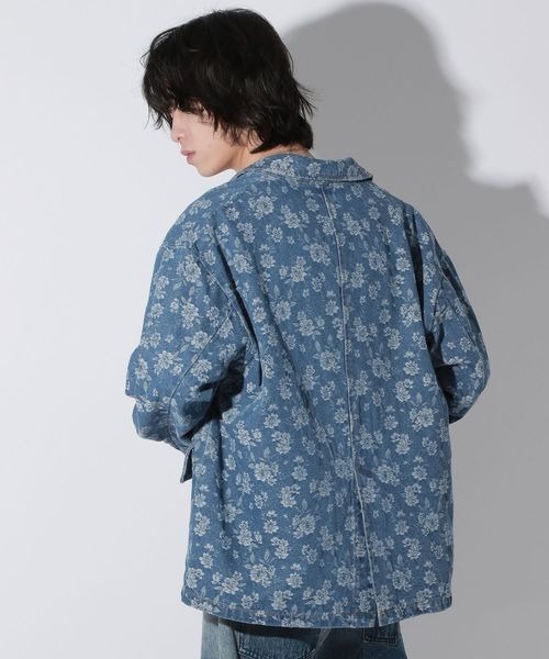 Anui(アニュイ)の「【UNISEX】フラワージャガードデニムジャケット(テーラードジャケット・レディース・ブルー/ブラック・MEDIUM)」の22枚目の写真