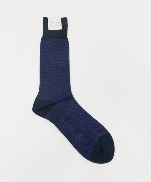 UNITED ARROWS（ユナイテッドアローズ）の「マイクロチェック ソックス（ソックス/靴下・メンズ・ダークブラウン/ダークグレー/パープル/ベージュ・FREE）」の4枚目の写真