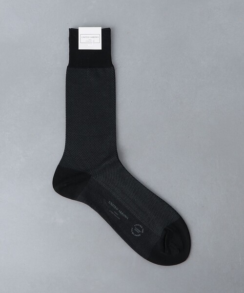 UNITED ARROWS（ユナイテッドアローズ）の「マイクロチェック ソックス（ソックス/靴下・メンズ・ダークブラウン/ダークグレー/パープル/ベージュ・FREE）」の2枚目の写真