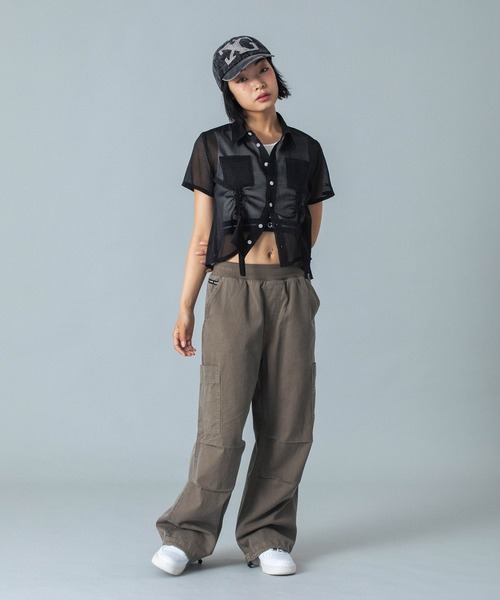 ブランドガール様 セール】FRONT DRAWSTRING S/S SHIRT（シャツ/ブラウス）｜X