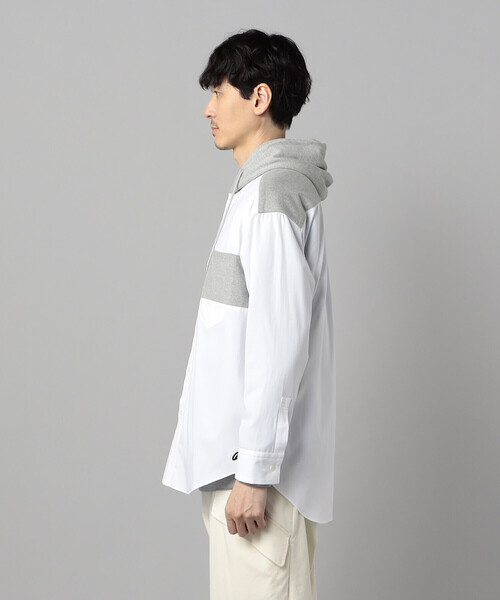 β MEN（ベータメン）の「フーディーミックス シャツ（シャツ/ブラウス・メンズ・ホワイト・M/L）」の9枚目の写真