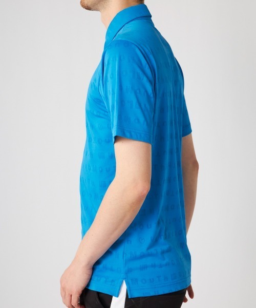 Loudmouth(ラウドマウス)の「LOUDMOUTH/ラウドマウス ゴルフウェア ブランド ロゴ 刺繍 メッシュ ハーフボタンダウン 半袖 シャツ ポロシャツ(ポロシャツ・メンズ・ターコイズブルー/ブラック/ホワイト・M/LL/L)」の8枚目の写真