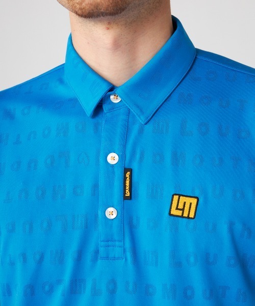 Loudmouth(ラウドマウス)の「LOUDMOUTH/ラウドマウス ゴルフウェア ブランド ロゴ 刺繍 メッシュ ハーフボタンダウン 半袖 シャツ ポロシャツ(ポロシャツ・メンズ・ターコイズブルー/ブラック/ホワイト・M/LL/L)」の10枚目の写真