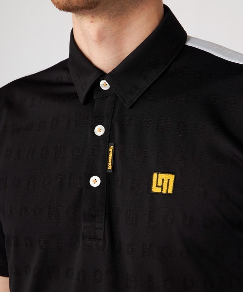 Loudmouth(ラウドマウス)の「LOUDMOUTH/ラウドマウス ゴルフウェア ブランド ロゴ 刺繍 メッシュ ハーフボタンダウン 半袖 シャツ ポロシャツ(ポロシャツ・メンズ・ターコイズブルー/ブラック/ホワイト・M/LL/L)」の6枚目の写真