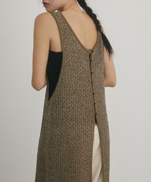 hunch（ハンチ）の「柄編み ニットジレワンピース（ワンピース）」