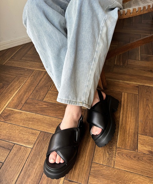 新品❗本革クロスサンダル 楽天市場】レザークロスサンダルの通販