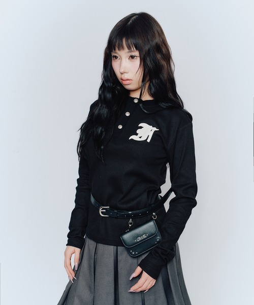 FCMM(エフシーエムエム)の「BUTTON SWEATSHIRT/ ボタンスウェットシャツ(スウェット・レディース・ホワイト/ブラック/グレー・MEDIUM/SMALL)」の9枚目の写真