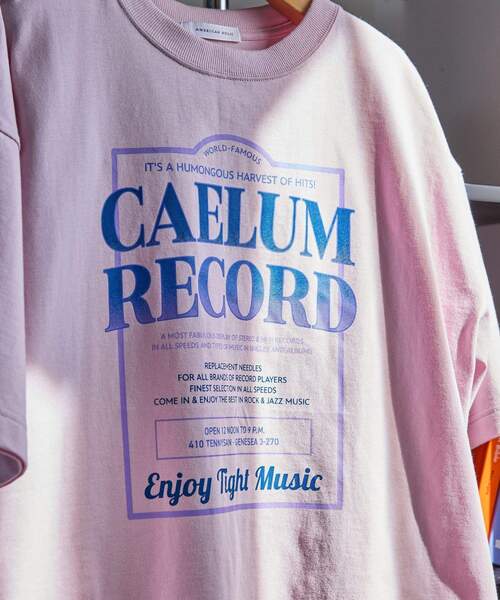 AMERICAN HOLIC（アメリカンホリック）の「レコードグラフィックTシャツ（Tシャツ/カットソー・レディース・ブラック/ピンク/杢グレー・FREE）」の6枚目の写真