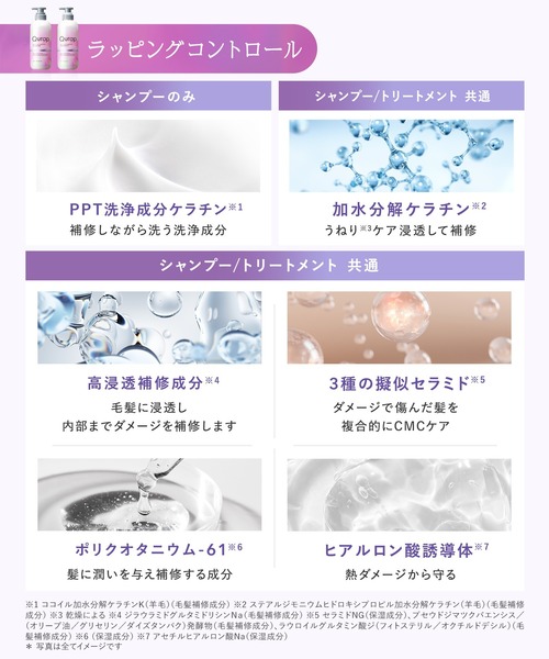 Qurap(キュラップ)の「Qurap キュラップ ラッピング シャンプー 詰め替え(シャンプー・レディース・ラッピングモイスト/ラッピングコントロール・FREE)」の14枚目の写真