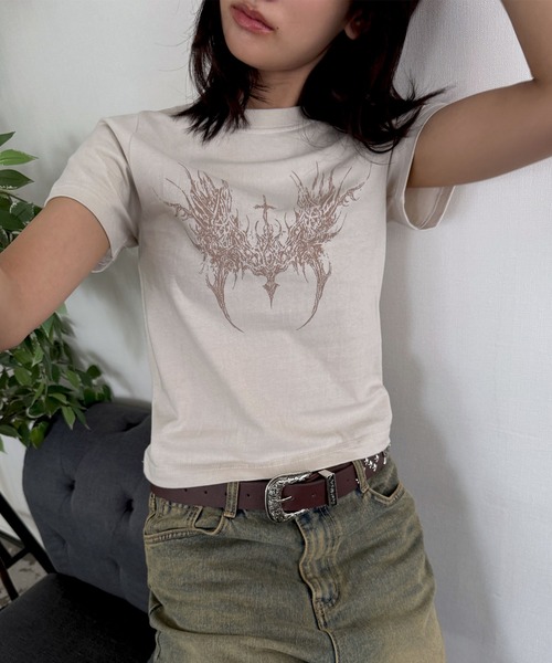 希少　オゾンコミュニティ　エンジェル　シャツ　天使　vintage Y2K Y2K New Tops 90s Emo Clothes Women Grunge Graphic Guitar