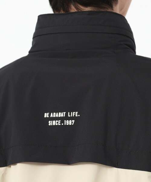 撥水加工 バイカラーレインブルゾン（ブルゾン）｜adabat（アダバット