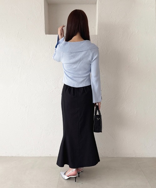 セール】ダブルジップオフショルトップス（Tシャツ/カットソー