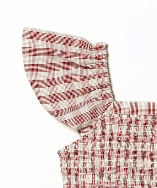 B:MING by BEAMS（ビーミングバイビームス）の「チェック シャーリング ワンピース 2025SS（100～140cm）（ワンピース・キッズ・ブルー/レッド・100/110/120/130/140）」の18枚目の写真