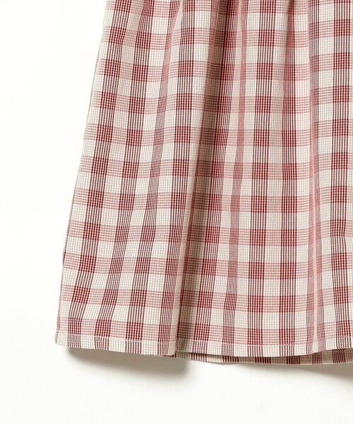 B:MING by BEAMS（ビーミングバイビームス）の「チェック シャーリング ワンピース 2025SS（100～140cm）（ワンピース・キッズ・ブルー/レッド・100/110/120/130/140）」の19枚目の写真