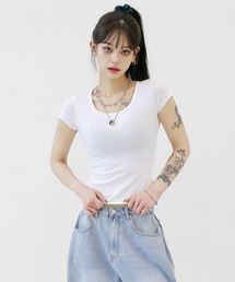 minsobi（ミンソビ）の「クロップドスリムT（Tシャツ/カットソー）」