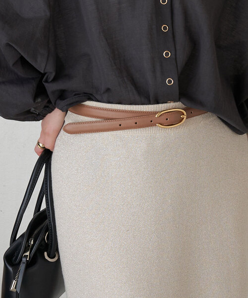 Jena espace merveilleux（ジェナ　エスパスメルヴェイユ）の「オーバルバックルベルト（ベルト・レディース・ブラウン/イエロー/ブラック・FREE）」の3枚目の写真