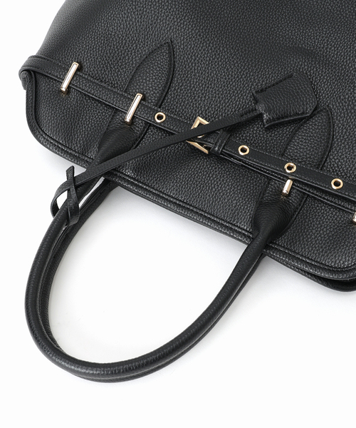 SLOBE IENA（スローブイエナ）の「《WEB限定/追加》SLOBE BELT TOTE BAG（トートバッグ・レディース・ブラック/キャメル・FREE）」の10枚目の写真