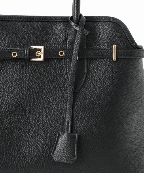 SLOBE IENA（スローブイエナ）の「《WEB限定/追加》SLOBE BELT TOTE BAG（トートバッグ・レディース・ブラック/キャメル・FREE）」の5枚目の写真