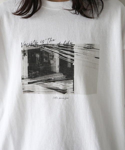 hellam（へラム）の「アソートプリントTシャツ（Tシャツ/カットソー・レディース・ホワイト×イエロー/ホワイト×ブラック/ホワイト×グレー/ベージュ/ホワイト×ブルー/ホワイト×グリーン・FREE）」の21枚目の写真