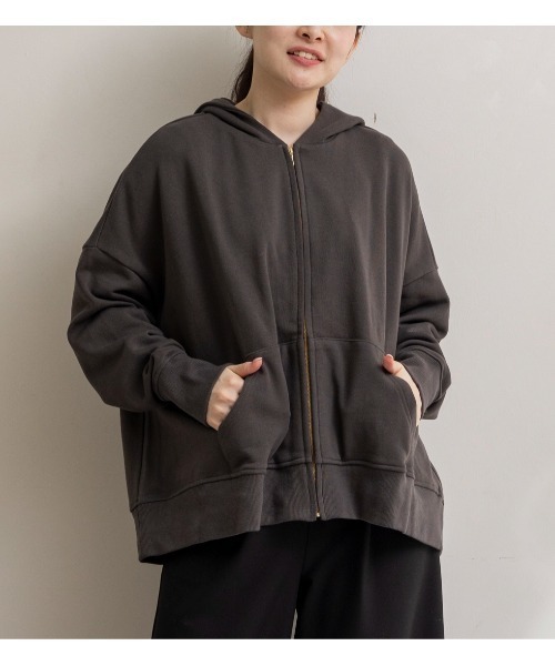 SETENS（セテンス）の「【ZOZO限定発売】【SETENS/セテンス】ジップアップスウェットパーカー（パーカー・レディース・ホワイト/ライトベージュ/チャコールグレー・F）」の10枚目の写真