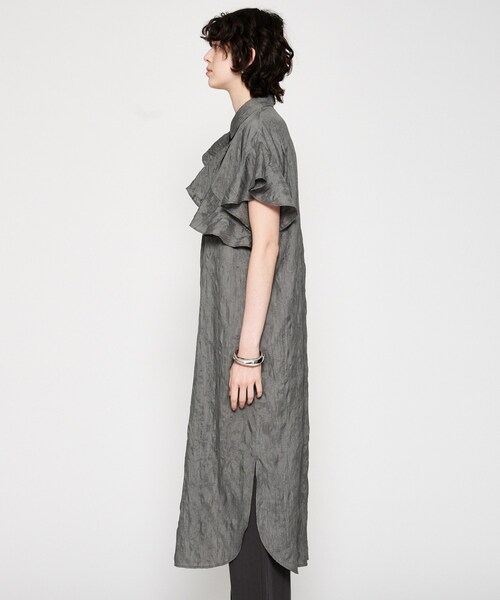 cloenc（クロエンス）の「【手洗い可】フリルワッシャーワンピース（ワンピース・レディース・ブラック/ダークグレー・02/01）」の13枚目の写真