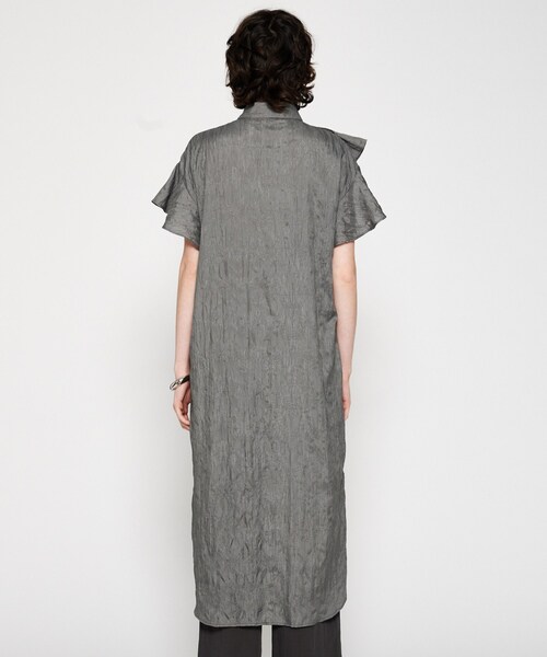 cloenc（クロエンス）の「【手洗い可】フリルワッシャーワンピース（ワンピース・レディース・ブラック/ダークグレー・02/01）」の14枚目の写真