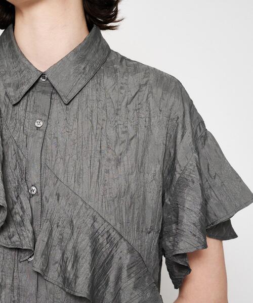 cloenc（クロエンス）の「【手洗い可】フリルワッシャーワンピース（ワンピース・レディース・ブラック/ダークグレー・02/01）」の16枚目の写真