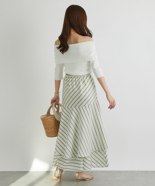 セール】【最強美人見え】クールタッチUVオフショルリブニット（ニット