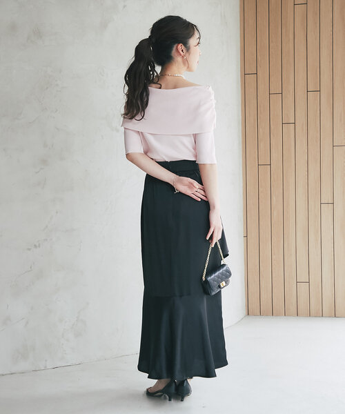 ニット セーター 「最強美人見え」クールタッチUVオフショルフレンチニット レディース La boutique BonBon｜【最強美人見え】クールタッチUVオフショル