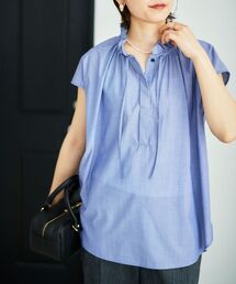 le.coeur blanc | ストライプフリルカラーブラウス(シャツ/ブラウス)