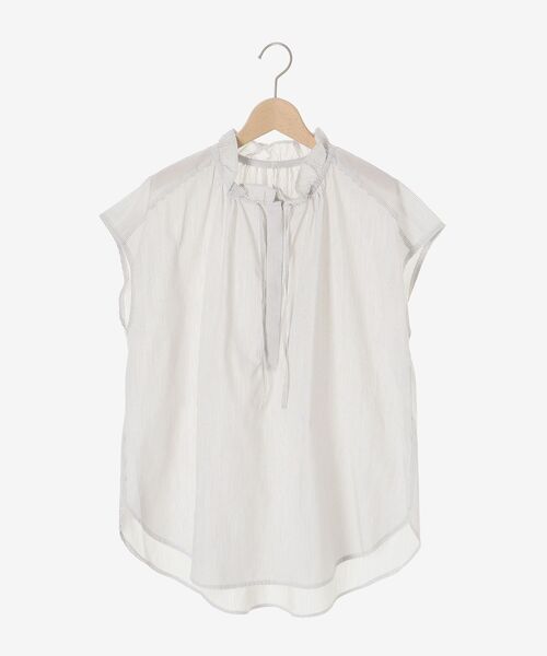 le.coeur blanc(ルクールブラン)の「ストライプフリルカラーブラウス(シャツ/ブラウス・レディース・ホワイト系その他/ブルー系その他2・38)」の3枚目の写真