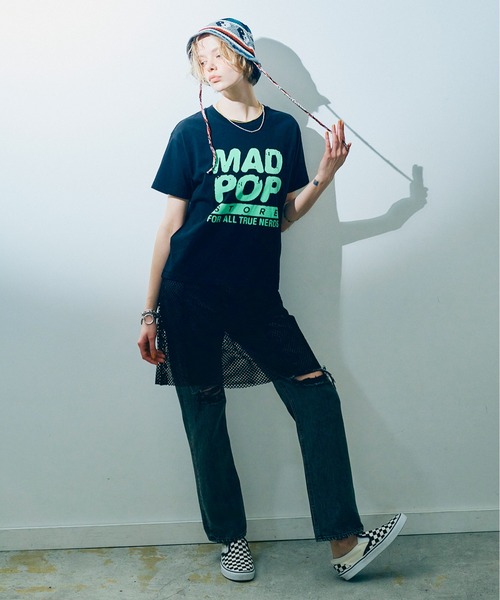 RNA（アールエヌエー）の「R4345 ダメージタイトストレート（デニムパンツ・レディース・ブラック/インディゴブルー・SMALL/MEDIUM）」の15枚目の写真