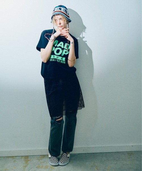 RNA（アールエヌエー）の「R4345 ダメージタイトストレート（デニムパンツ・レディース・ブラック/インディゴブルー・SMALL/MEDIUM）」の16枚目の写真