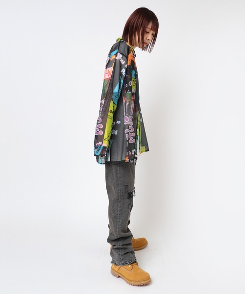 RNA（アールエヌエー）の「R4345 ダメージタイトストレート（デニムパンツ・レディース・ブラック/インディゴブルー・SMALL/MEDIUM）」の11枚目の写真