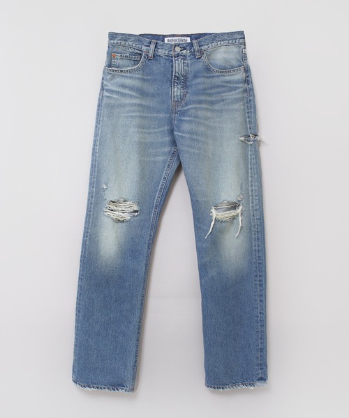 RNA（アールエヌエー）の「R4345 ダメージタイトストレート（デニムパンツ・レディース・ブラック/インディゴブルー・SMALL/MEDIUM）」の6枚目の写真